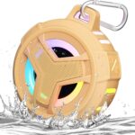 "Ultimate Waterproof Bluetooth Shower Speaker with LED Light - Portable, Floating, and True Wireless Stereo for Kayak, Beach, and Unisex Gifts - Black"