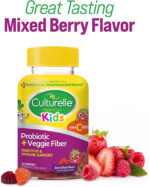 Culturelle Daily Probiotic for Kids + Veggie Fiber Gummies (Ages 3+) - 30 Count - Digestive Health & Immune Support – Berry Flavor with a Vitamin C Boost - Free & Fast Delivery