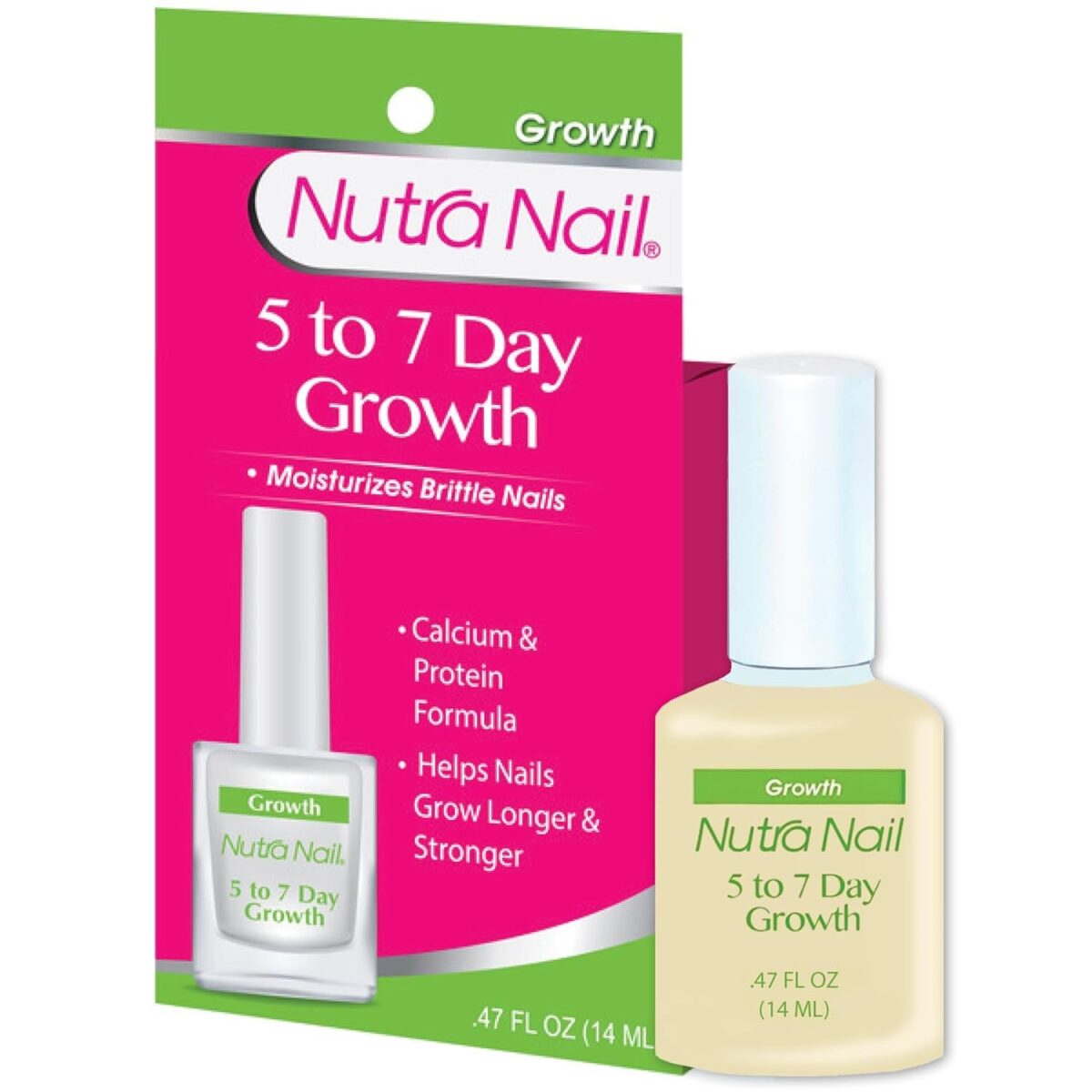 5 to 7 Day Growth Treatment - Fast Keratin Nail Hardener & Nail Strengthener for Thin Nails, Brittle & Damaged (0.47 Fl Oz)