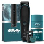 Gillette Intimate Men’S Manscape Pubic Hair Trimmer, Skinfirst Ball Trimmer for Men, Waterproof, Cordless for Wet/Dry Use, Electric Shaver for Men, Lifetime Sharp Blades, Manscaping Body Groomer