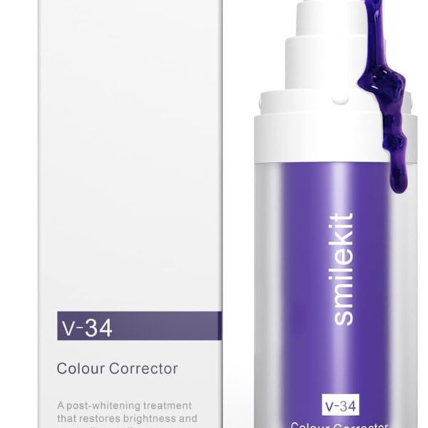 "Introducing the Ultimate Purple Teeth Whitening Booster - Say Goodbye to Stains and Yellowing with our Colour Corrector Toothpaste!"