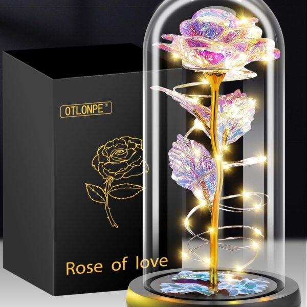 "Enchanting Rainbow Galaxy Rose: The Perfect Gift for Her on Birthdays, Christmas, and Anniversaries!"