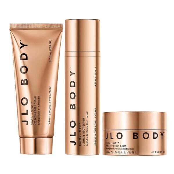 the Ultimate Body Trio | Includes 4.2 Fl Oz Booty Balm, 4 Fl Oz Body Serum & 6.7 Fl Oz Body Cream | Brightens, & Firms for Smooth Skin