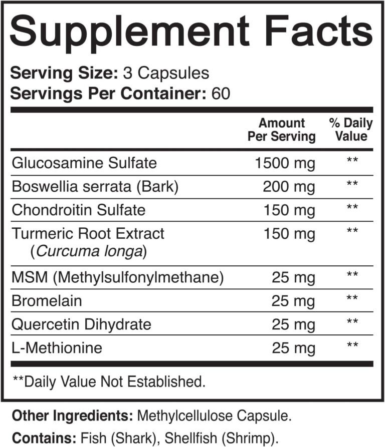 "Joint Comfort Powerhouse: Nutriflair Glucosamine Chondroitin Turmeric MSM Boswellia - Natural & Non-Gmo Antioxidant Pills for Back, Knees, Hands, Joints, and Cartilage Support"