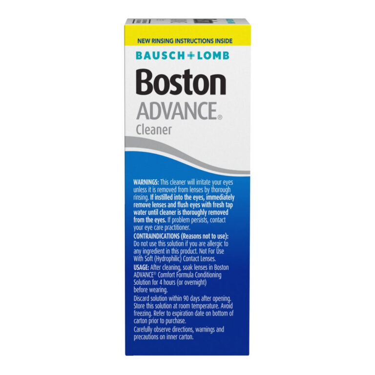 Boston ADVANCE Cleaner Contact Lens Solution for Rigid Gas Permeable Lenses – from Bausch + Lomb, 1 Fl. Oz.