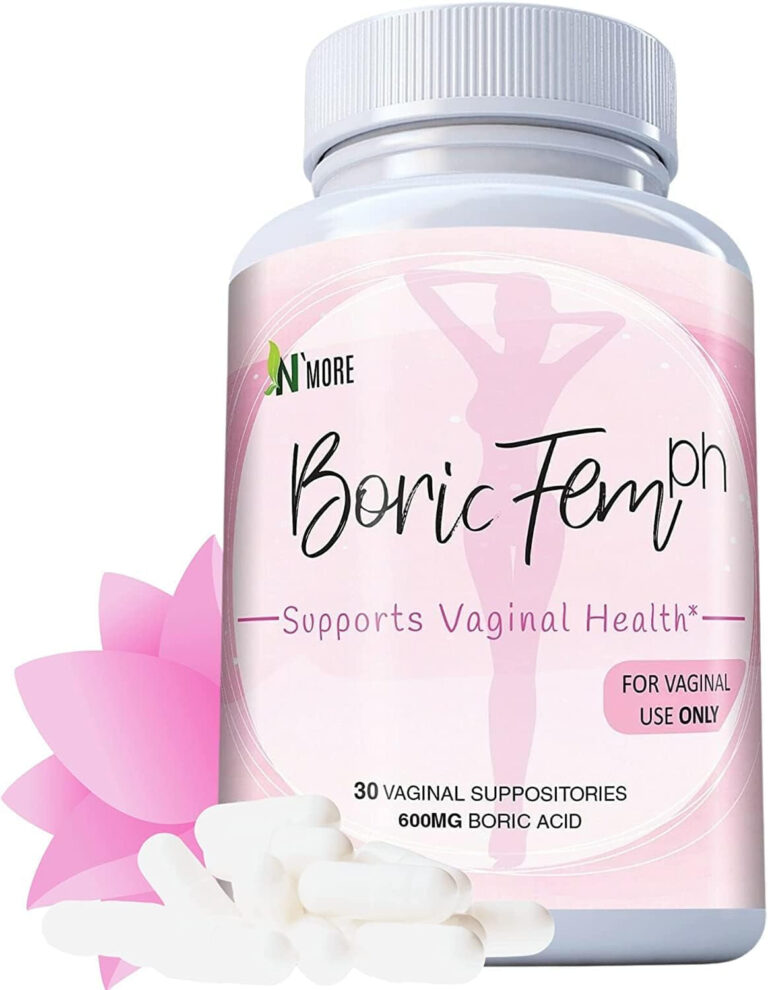 Boric Acid Vaginal Suppositories- 100% Pure - Made in USA- Boricfem Vaginal Health Supplement- 30 Servings (Pack of 1)