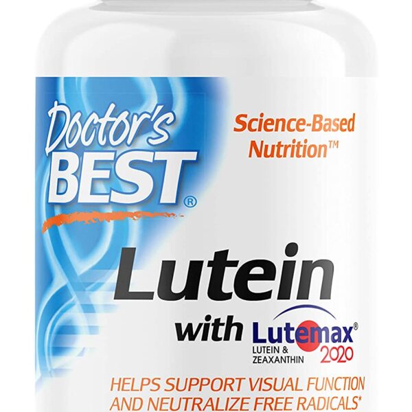 Doctor'S Best Lutein Featuring Lutemax, Non-Gmo, Gluten Free, Eye Health, 20 Mg, 60 Softgels