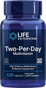 Life Extension Two-Per-Day High Potency Multi-Vitamin & Mineral Supplement - Vitamins, Minerals, Plant Extracts, Quercetin, 5-MTHF Folate & More - Gluten-Free - Non-Gmo - 120 Tablets