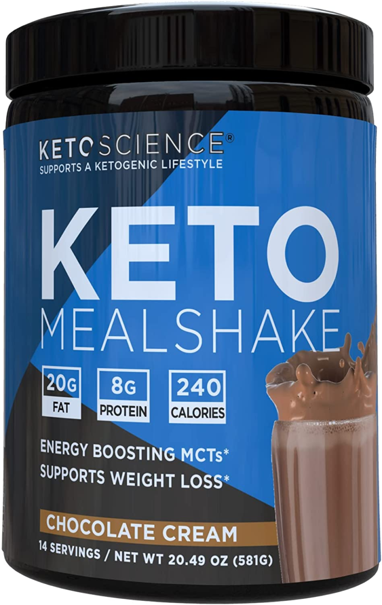 Keto Science Ketogenic Meal Shake Chocolate Dietary Supplement, Rich in Mcts and Protein, Keto and Paleo Friendly, Weight Loss, (14 Servings), 20.7 Oz Packaging May Vary