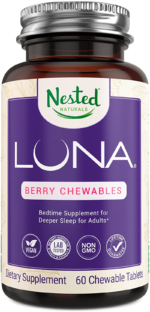 Luna #1 Bedtime Supplement - Naturally Sourced Ingredients for Easier Bedtime - 60 Non-Habit Forming Vegan Capsules - Herbal Supplement, Valerian Root, Chamomile Non-Gmo (Melatonin Free)