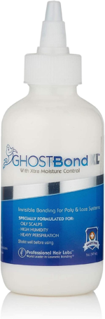 GHOSTBOND™ XL Hair Replacement Adhesive - 1.3Oz - Invisible Bonding Glue: Extra Moisture Control - Light Hold for Poly and Lace Hairpiece, Wig, Toupee Systems, Wig Glue New Holicare`s deal