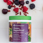 "Supercharge Your Health with Amazing Grass Greens Blend Antioxidant - Organic Super Greens Powder Smoothie Mix with Spirulina, Beet Root, Elderberry & Probiotics - Sweet Berry Flavor - 100 Servings!"