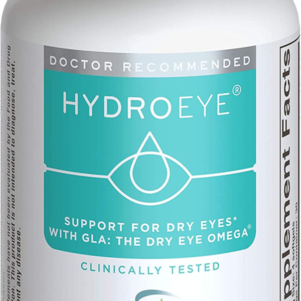 Hydroeye Softgels - Dry Eye Relief - Features GLA, EPA, DHA and Other Key Nutrients - 120 Count