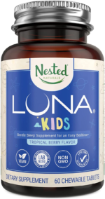 Luna #1 Bedtime Supplement - Naturally Sourced Ingredients for Easier Bedtime - 60 Non-Habit Forming Vegan Capsules - Herbal Supplement, Valerian Root, Chamomile Non-Gmo (Melatonin Free)