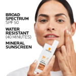 La Roche-Posay Anthelios Tinted Sunscreen SPF 50, Ultra-Light Fluid Broad Spectrum SPF 50, Face Sunscreen with Titanium Dioxide Mineral Face Sunscreen, Universal Tint, Oil-Free