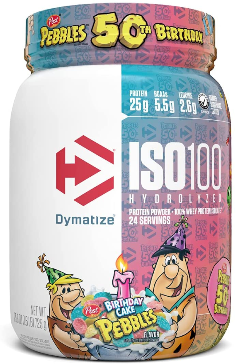 ISO100 Hydrolyzed Protein Powder, 100% Whey Isolate Protein, 25G of Protein, 5.5G Bcaas, Gluten Free, Fast Absorbing, Easy Digesting, Birthday Cake, 1.6 Pound (Packaging May Vary)