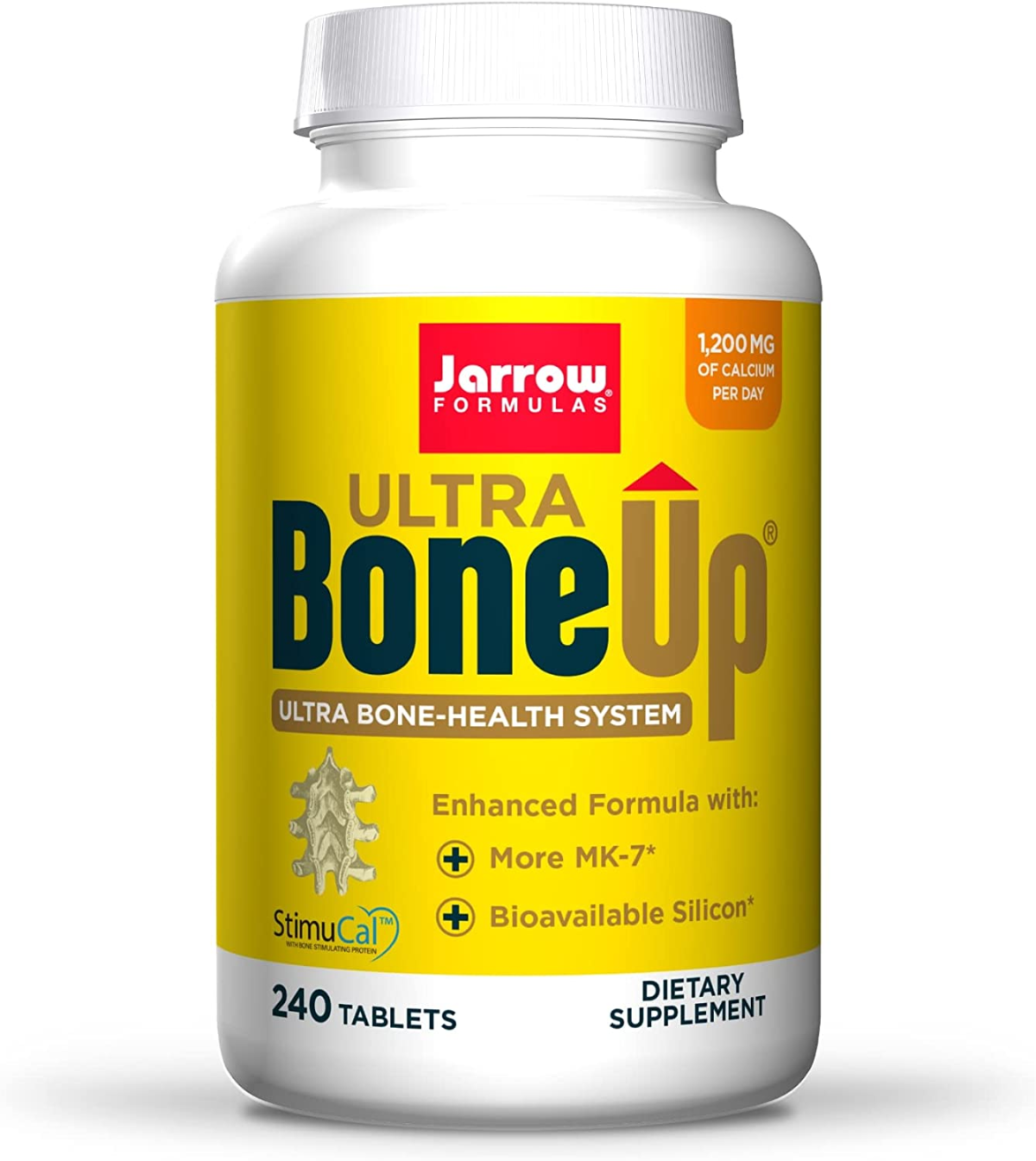 Jarrow Formulas Boneup Vegetarian - 120 Tablets - Vegetarian/Vegan Supplement for Bone Health - Vegan-Friendly Sources of Vitamin D3, Vitamin K2 (As MK-7) & Calcium - 60 Servings