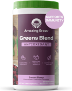 "Supercharge Your Health with Amazing Grass Greens Blend Antioxidant - Organic Super Greens Powder Smoothie Mix with Spirulina, Beet Root, Elderberry & Probiotics - Sweet Berry Flavor - 100 Servings!"