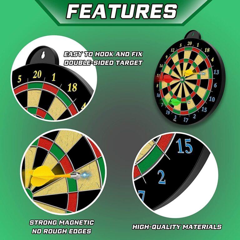 "Ultimate Magnetic Dart Board Set - Fun and Safe Indoor Game for Kids - Perfect Party Entertainment - Ideal Gift for Boys Ages 5-12"