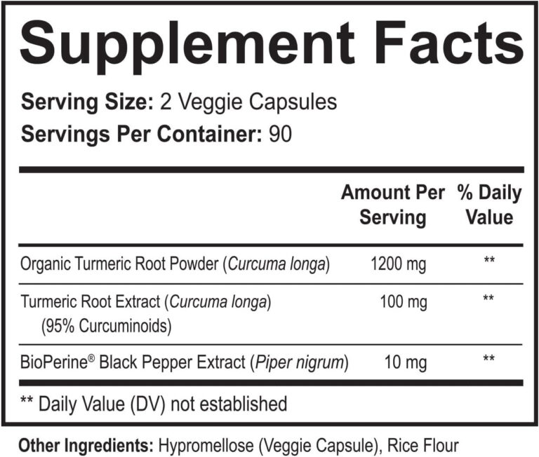 "Turmeric Powerhouse: Boost Your Health with Nutriflair's 1300mg Turmeric Curcumin Supplement - Enhanced with Bioperine for Maximum Absorption - 180 Capsules"