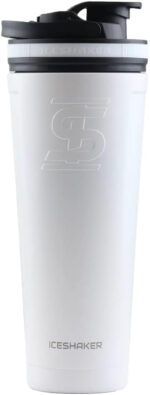 Ice Shaker 26 Oz , Stainless Steel Protein Shaker, as Seen on Shark Tank, Reusable, Gym Water Bottle, Black