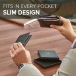 "Ultimate TRAVANDO Airtag* Wallet: Stylish RFID Blocking Men's Wallet with Money Clip, Air Tag Holder, and Card Organizer - Perfect Bifold Gift for Men!"