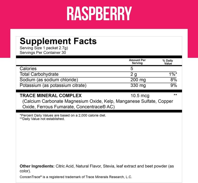 "Ultimate Hydration Packets - Sugar-Free Electrolytes Powder - Boost Your Energy and Performance - Perfect for Keto, Fasting, and Sports - Refreshing Raspberry Flavor - 30 Convenient Packets"