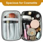 "Cow Print Waterproof Makeup Bag - Stylish and Compact Cosmetic Organizer for Women"