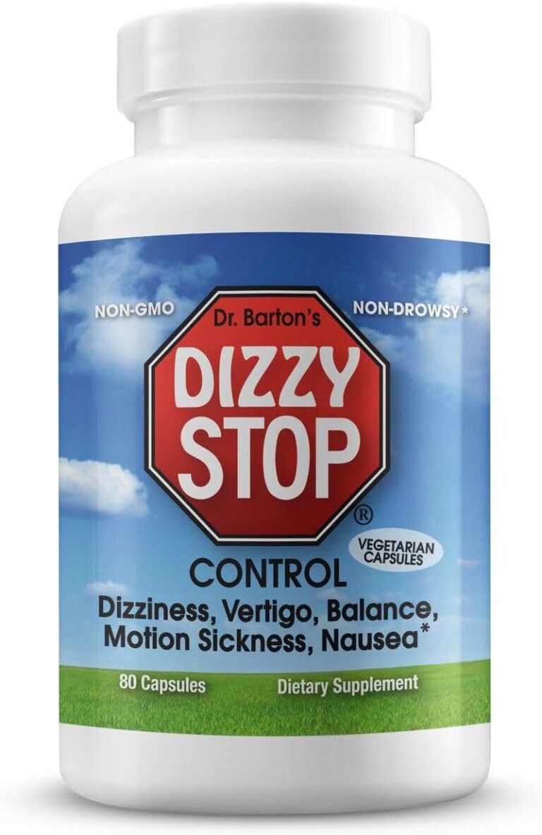 Dr. Barton’S All-Natural Vertigo Comfort, Inner Ear Balance Supplement, Non Drowsy Motion Sickness Pills for Seasickness, Travel Sickness & Dizziness, 80 Capsules