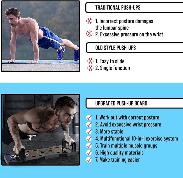 "Get Ripped with the AERLANG Push up Board - The Ultimate Portable 10 in 1 Push up Bar for Maximum Strength Training!"