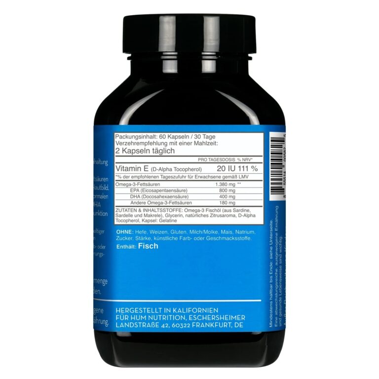 HUM OMG! Omega the Great - Omega 3 Supplement for Brain + Heart Health - DHA, EPA + Vitamin E Softgels That Even Skin Tone - Fish Oil for Daily Dose of Omega-3 Fatty Acids (60 Count)