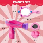 "Ultimate Glamour Makeover Set for Girls - 17Pcs Pretend Play Beauty Salon Kit with Hairdryer, Curling Iron, and More! Perfect for Fashionable Kids, Birthday Parties, and Endless Fun!"