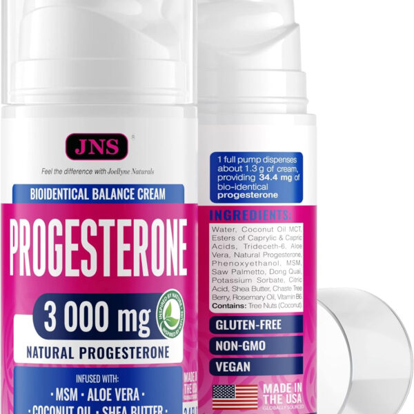 Progesterone Cream (Bioidentical) for Menopause Relief 3000 Mg - Made in USA - Bio-Identical Progesterone Cream for Women - Soy-Free & Non-Gmo