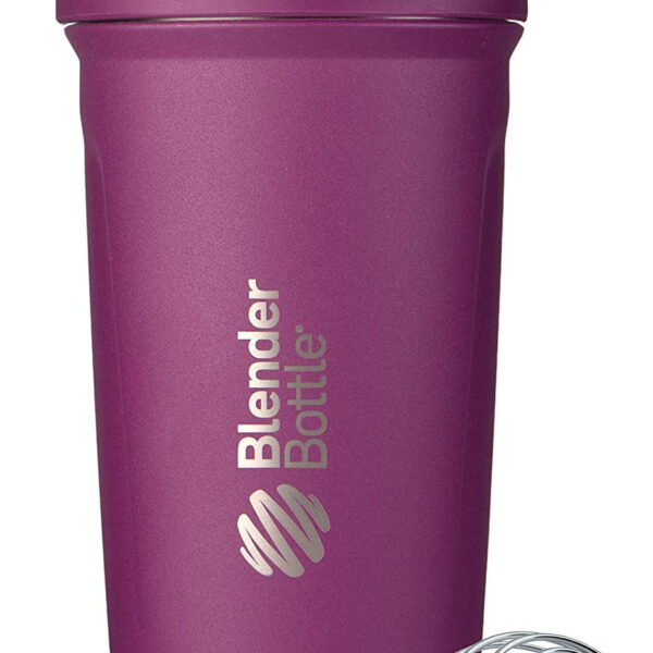 "Stay Hydrated in Style with the Blenderbottle Strada Insulated Stainless Steel Water Bottle - 24-Ounce Plum"