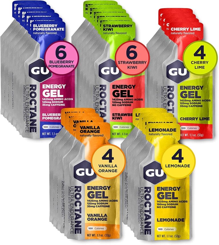 GU Energy Roctane Ultra Endurance Energy Gel, 24-Count, Quick On-The-Go Fuel, Fast Acting Sports Nutrition for Running and Cycling, Assorted Flavors (Packaging May Vary)