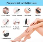 Get Beautifully Smooth Feet with CIVYPRO 13-In-1 Callus Remover - Professional Foot Care Kit for Soft, Supple Skin! 3 Rollers, 2 Speeds, and Battery Display for an Effortless Pedicure Experience!"