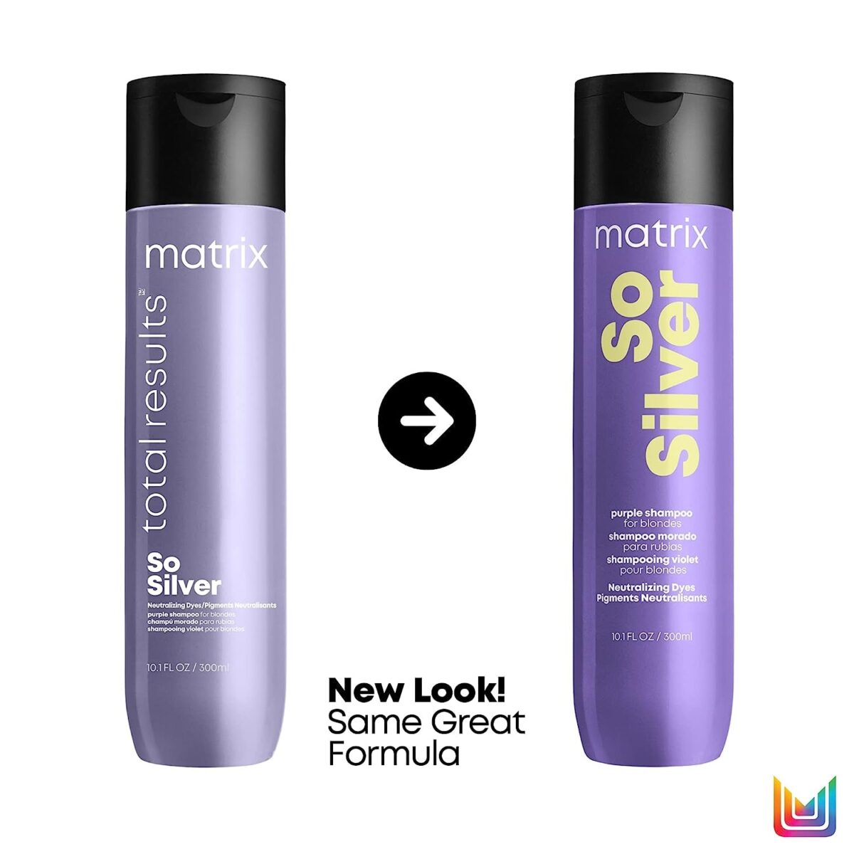 Matrix so Silver Purple Shampoo | Neutralizes Yellow Tones | Color Depositing & Toning | for Color Treated, Blonde, Grey, and Platinum Hair | Toning Shampoo | Packaging May Vary | Vegan