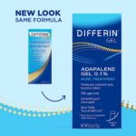 Differin Acne Treatment Gel, 30 Day Supply, Retinoid Treatment for Face with 0.1% Adapalene, Gentle Skin Care for Acne Prone Sensitive Skin, 15G Tube (Packaging May Vary)