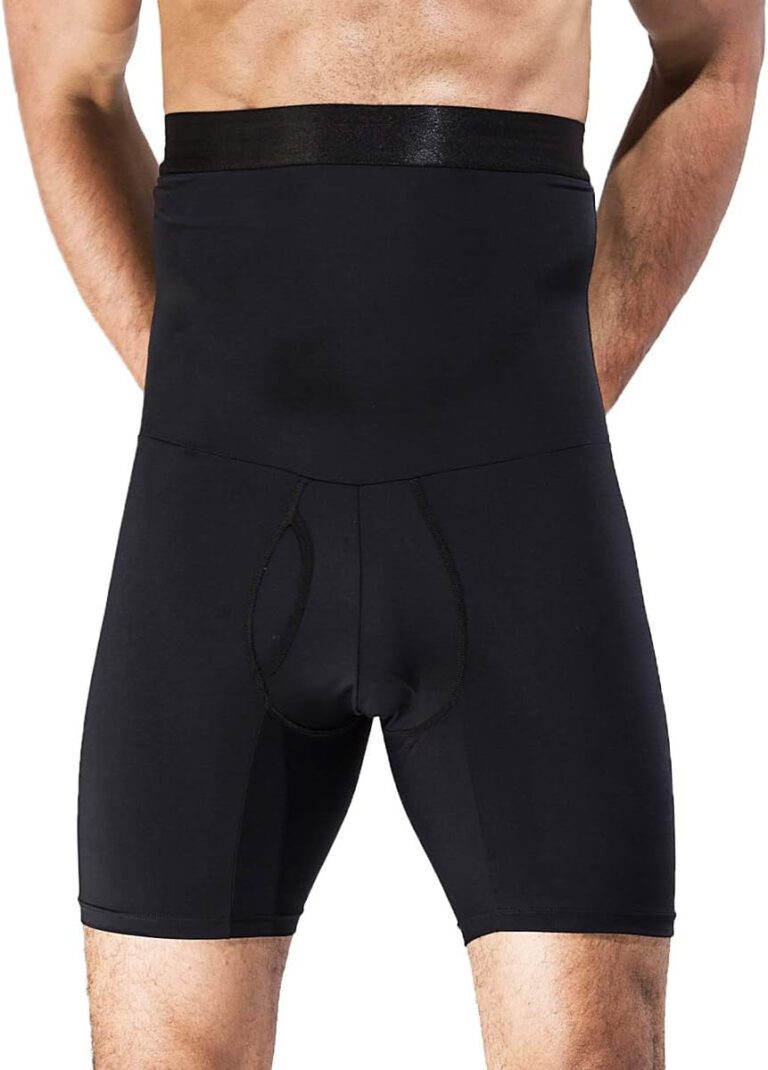 "QUAFORT Men's Tummy Control Shorts: Slimming High Waist Shapewear for a Sculpted Body"