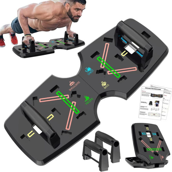 "Ultimate Portable Push Up Powerhouse: AERLANG 10-in-1 Foldable Push Up Board - Unleash Your Full Strength Potential!"