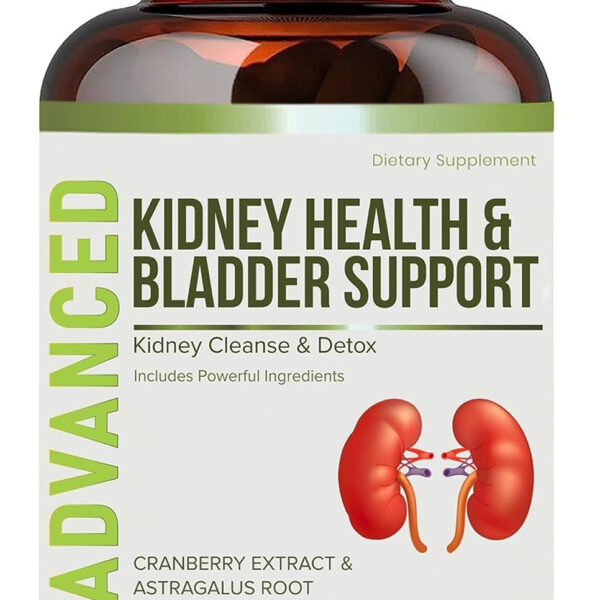 Kidney Cleanse Detox & Repair and Bladder Support Supplements- Kidney Support Formula for Kidney Restore with Chanca Piedra,Cranberry, Juniper Berries for Kidney Detox and Bladder Health.60 Day Supply