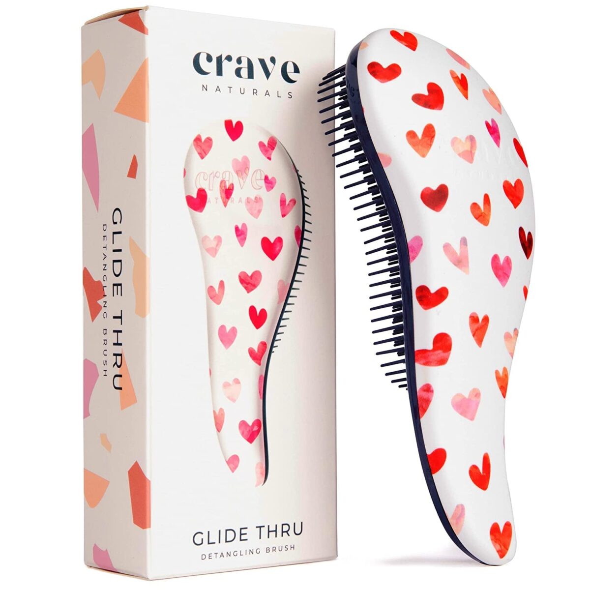 "Crave Naturals Glide Thru Detangling Brush - The Ultimate Hair Detangler for All Hair Types - Perfect for Adults, Kids, Men, and Women - Achieve Smooth, Tangle-Free Hair in Seconds - Ideal Stocking Stuffer in Gorgeous Turquoise Color"