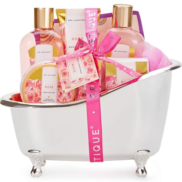 "Ultimate Spa Retreat Gift Set for Women - Pamper Yourself with Luxurious Rose Bath Essentials, Perfect for Birthdays and Christmas Gifts for Women of All Ages"