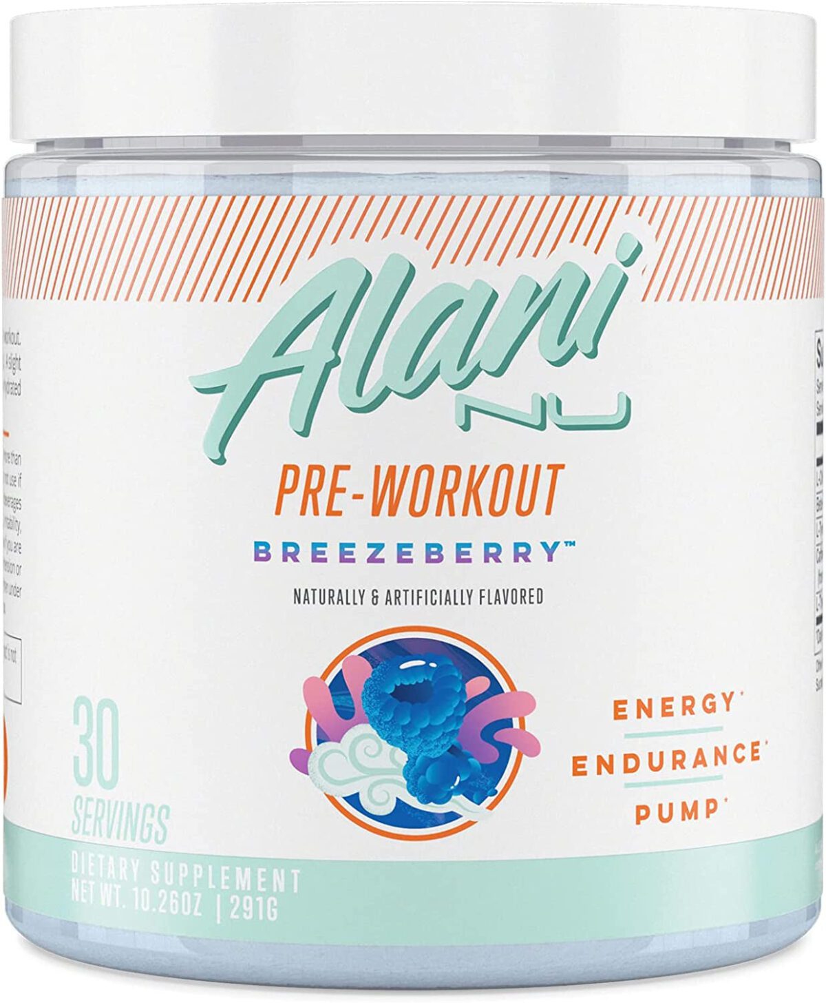 "Boost Your Workouts with Alani Nu Pre Workout Powder - Energize, Endure, and Pump Up Your Performance! Sugar Free, 200mg Caffeine, Amino Acids, and a Refreshing Hawaiian Shaved Ice Flavor - 30 Servings"