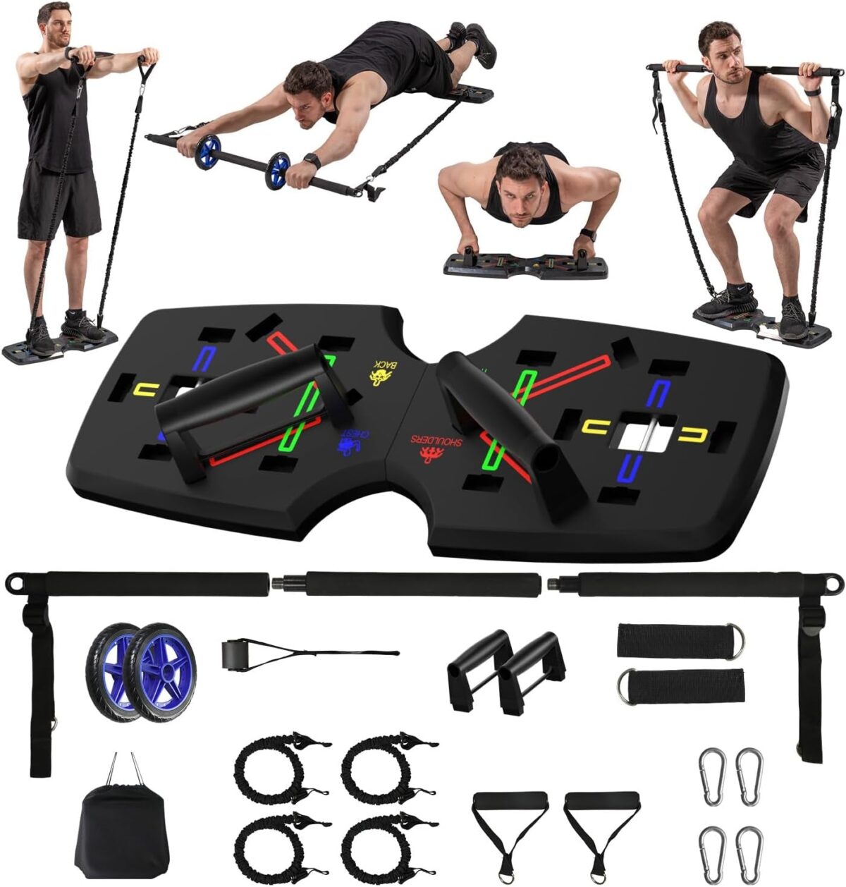 "Ultimate Portable Push Up Powerhouse: AERLANG 10-in-1 Foldable Push Up Board - Unleash Your Full Strength Potential!"