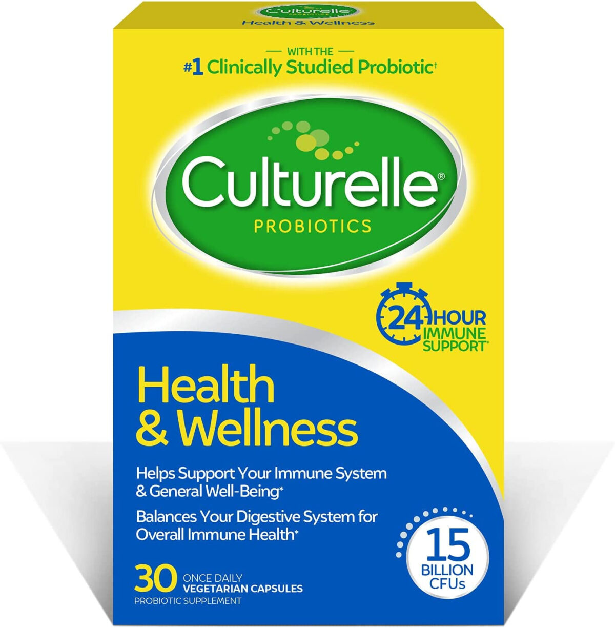 Culturelle Health & Wellness Daily Probiotic for Women & Men, 50 Count, 15 Billion Cfus & a Proven-Effective Probiotic Strain Support Your Immune System, Gluten Free, Soy Free, Non-Gmo - Free & Fast Delivery