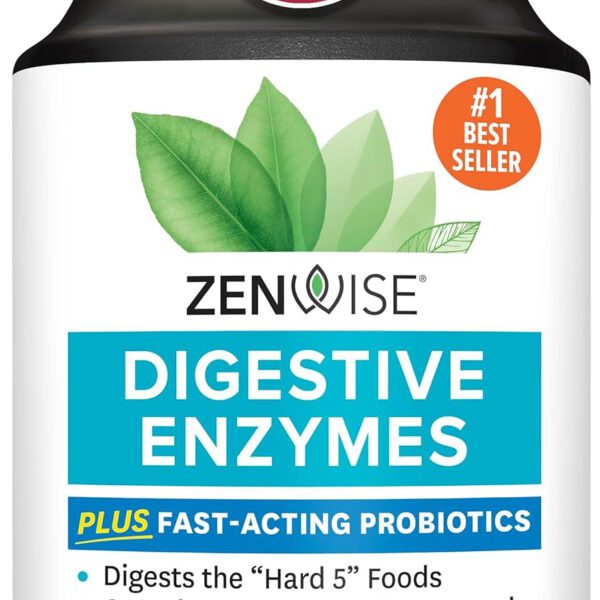 "Digestive Harmony: Probiotic Enzyme Blend for Gut Health - 180 Capsules"