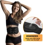 Marcooltrip MZ ABS Stimulator,Ab Machine,Abdominal Toning Belt Workout Portable Ab Stimulator Home Office Fitness Workout Equipment for Abdomen Black