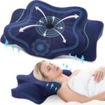 DONAMA Orthopedic Cervical Pillow for Neck Pain Relief with Memory Foam - Blue