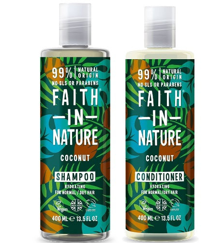 Faith In Nature 13.5 oz. Coconut Shampoo and Conditioner